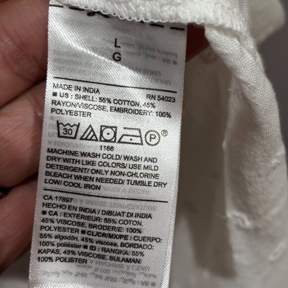 Old Navy Women's Slub-Knit Textured Top White Sz: L - Picture 10 of 11